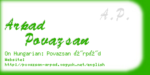 arpad povazsan business card